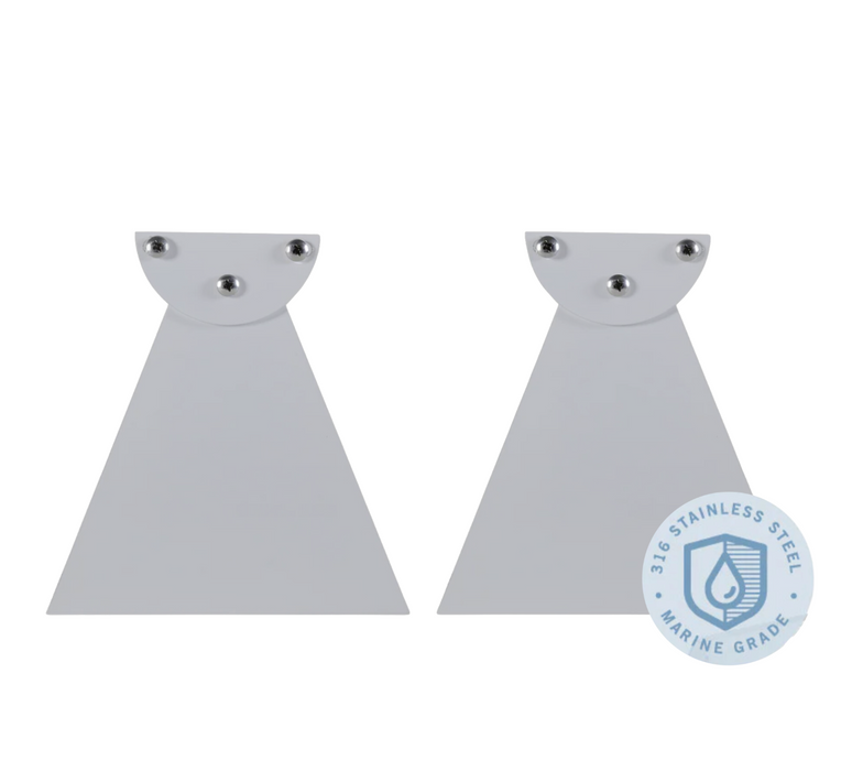 Standard 6 Inch Pair of Replacement W/WD Series Infratech Heater Brackets - 22 1151 MG - Stainless Steel Marine Grade