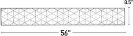 Infratech SS1S61 Single Element Contemporary Motif Upgrade Kit For 61 Inches Heaters - Stainless Steel Color