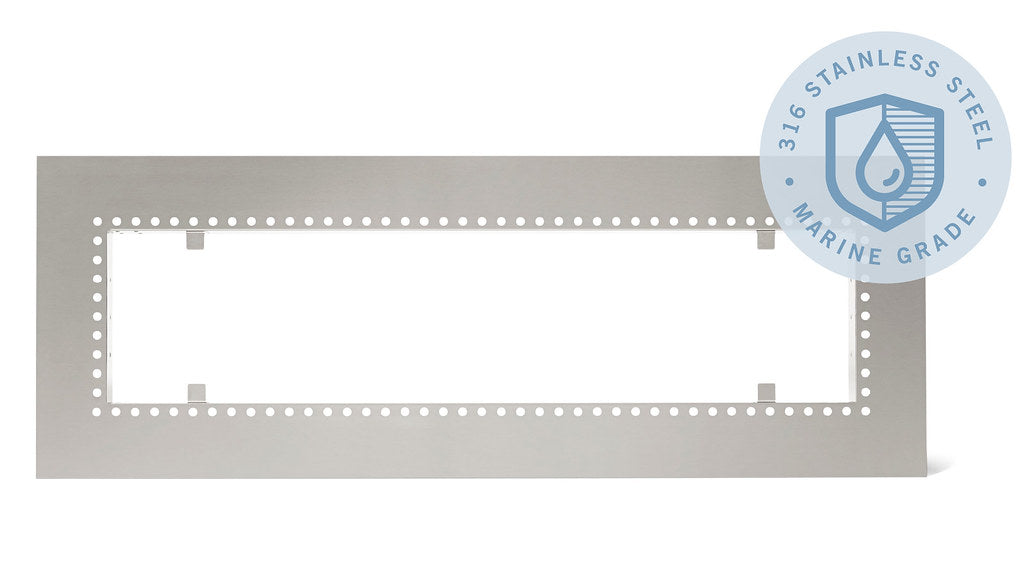 Infratech 18 2305MG 61 in. Flush Mount Frame - 61.25 x 8 x 18 gauge 304 SS in. - Stainless Steel Marine Grade Color