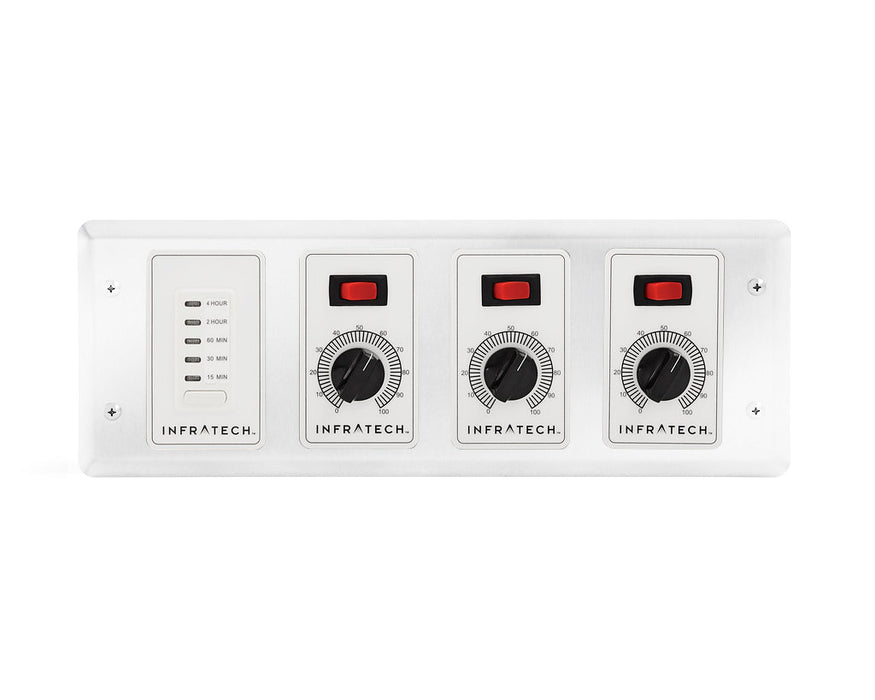 Infratech 30 4047 Solid State Control - 3 Zone Analog Control with Digital Timer - 4.5 x 14.1875 x 2.5 in. - White Color