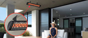Infratech CD Series Dual Element with Mediterranean Motif CD5028BL3 5000 Watts 208V 24.04 Amps Infrared Electric Patio Heater 39 x 8.19 x 2.5 in. Black Color