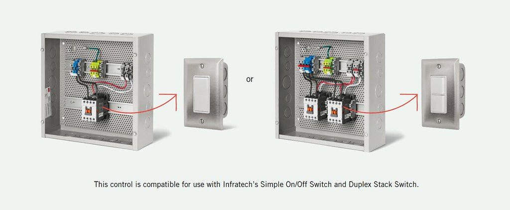 Infratech 14 4700 CP-6000-1X Single Contactor Panel - Gray Color