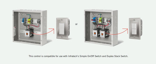 Infratech 14 4700 CP-6000-1X Single Contactor Panel - Gray Color