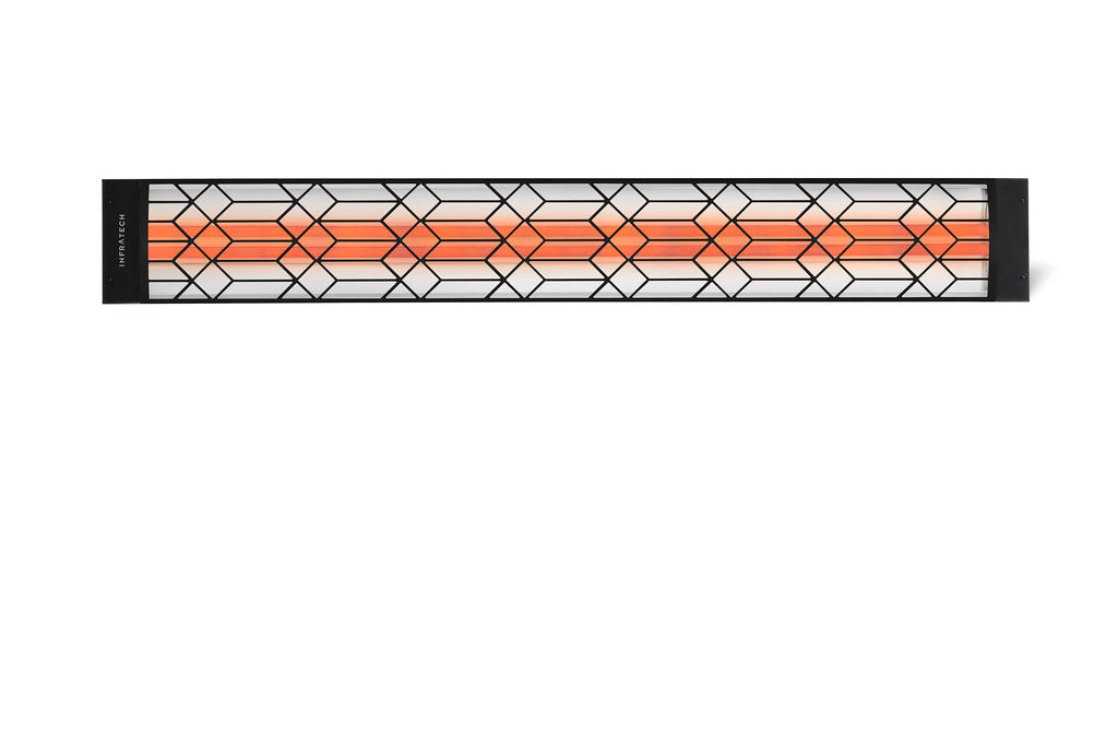 Infratech CD Series Dual Element with Craftsman Motif CD4024BL2 4000 Watts 240V 16.67 Amps Infrared Electric Patio Heater 39 x 8.19 x 2.5 in. Black Color